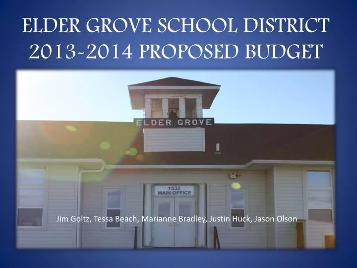 elder grove school district 2013 2014 proposed budget