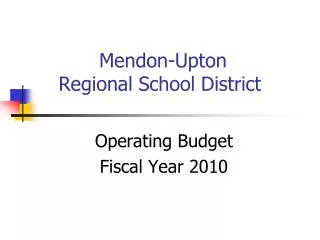 Mendon-Upton Regional School District