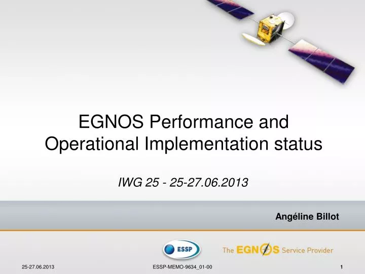 egnos performance and operational implementation status