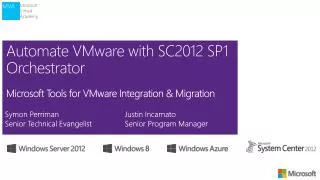 automate vmware with sc2012 sp1 orchestrator microsoft tools for vmware integration migration