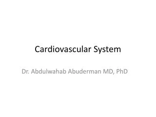 Cardiovascular System