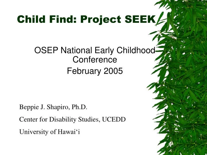 child find project seek