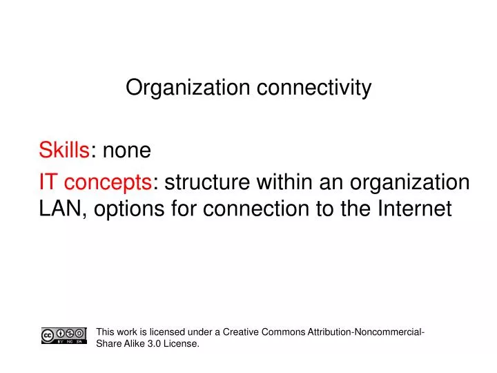 organization connectivity