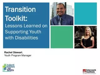 Transition Toolkit: Lessons Learned on Supporting Youth with Disabilities