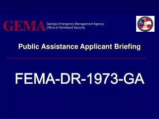Public Assistance Applicant Briefing