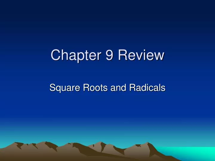 chapter 9 review