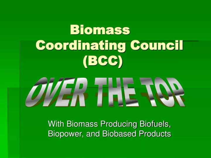 biomass coordinating council bcc