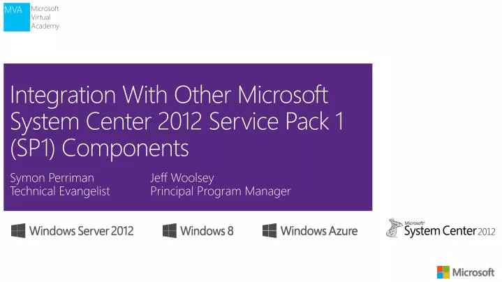 integration with other microsoft system center 2012 service pack 1 sp1 components