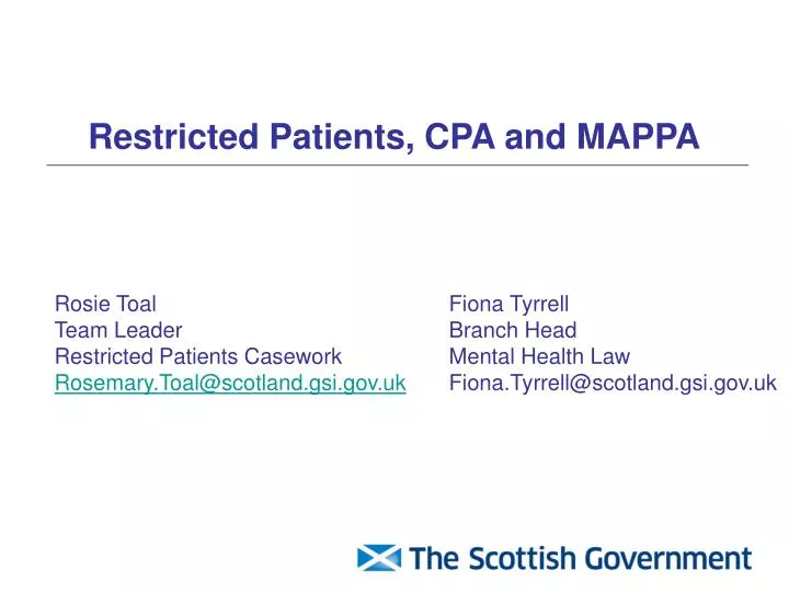 restricted patients cpa and mappa