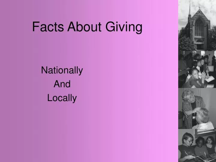 facts about giving