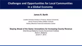 Challenges and Opportunities for Local Communities in a Global Economy