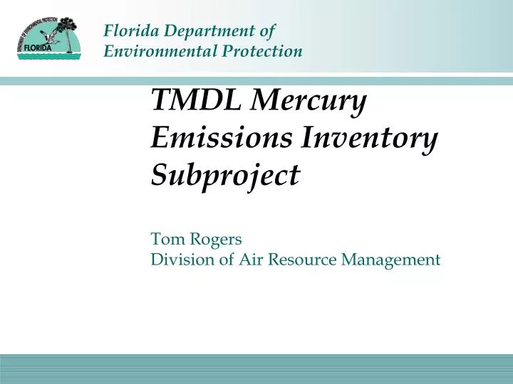 tmdl mercury emissions inventory subproject