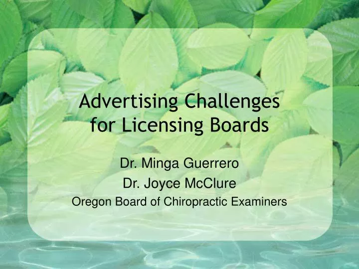 advertising challenges for licensing boards