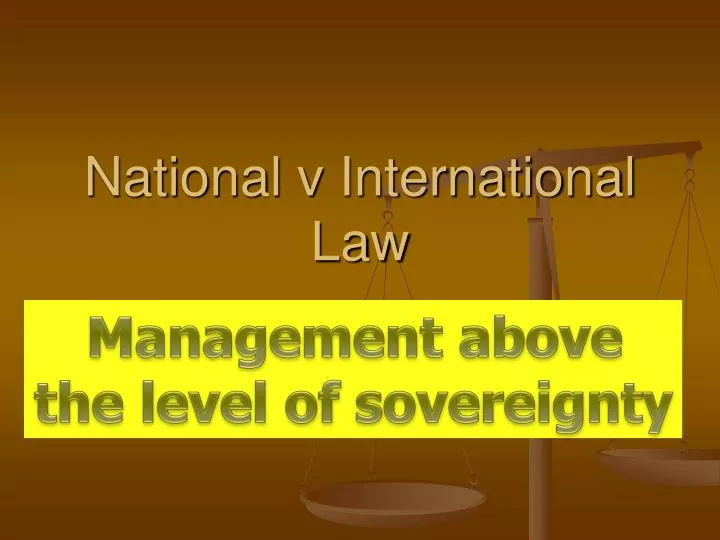 national v international law