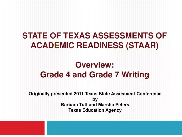 state of texas assessments of acad e mic readiness staar overview grade 4 and grade 7 writing