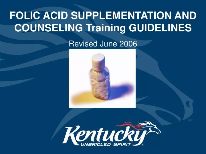 folic acid supplementation and counseling training guidelines