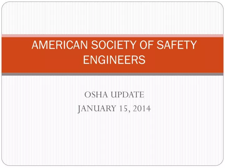 american society of safety engineers