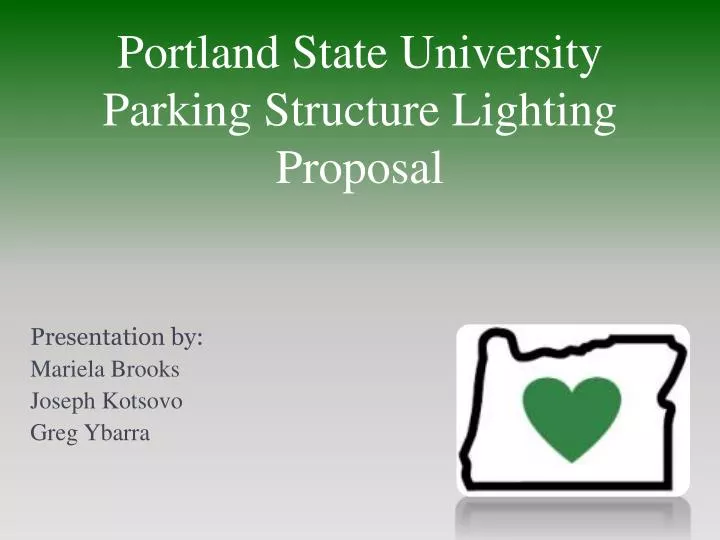 portland state university parking structure lighting proposal