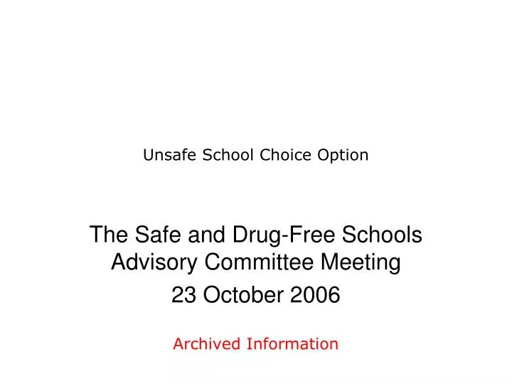 unsafe school choice option