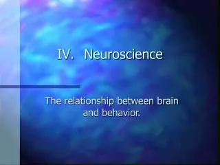 neuroscience