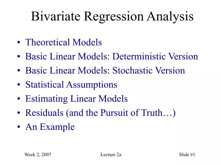 bivariate regression analysis