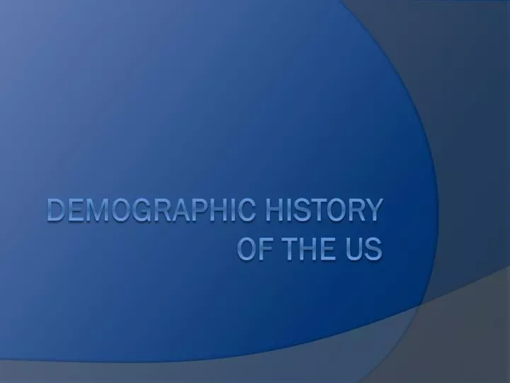 demographic history of the us