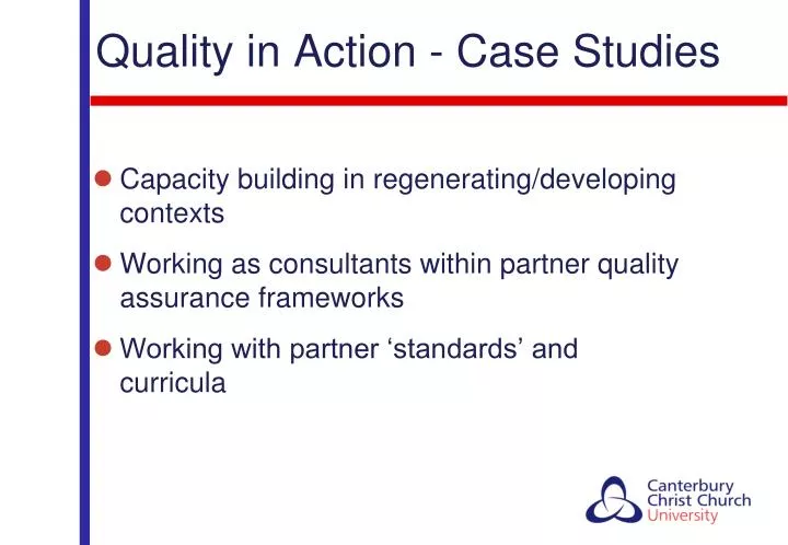 quality in action case studies
