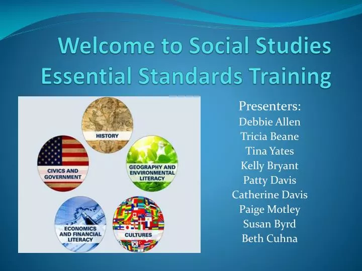 welcome to social studies essential standards training