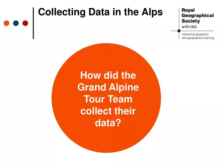 collecting data in the alps