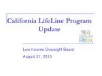 California LifeLine Program Update - slide 1