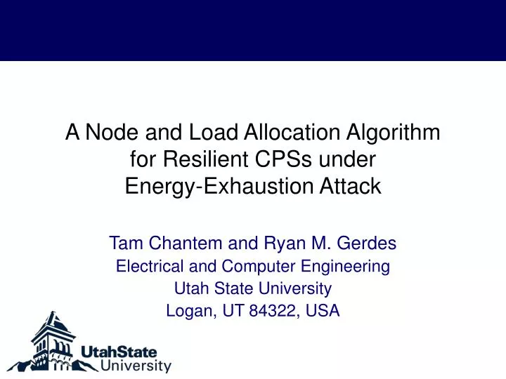 a node and load allocation algorithm for resilient cpss under energy exhaustion attack