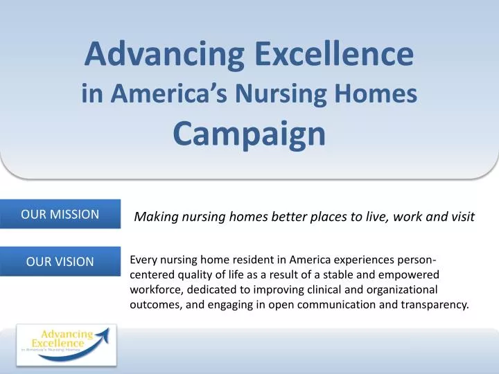 advancing excellence in america s nursing homes campaign