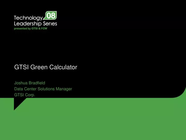 gtsi green calculator
