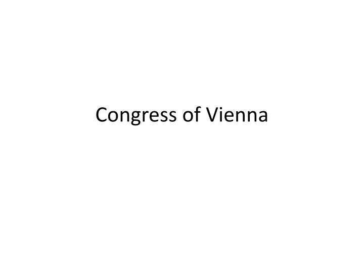 congress of vienna