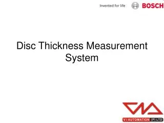 Disc Thickness Measurement System