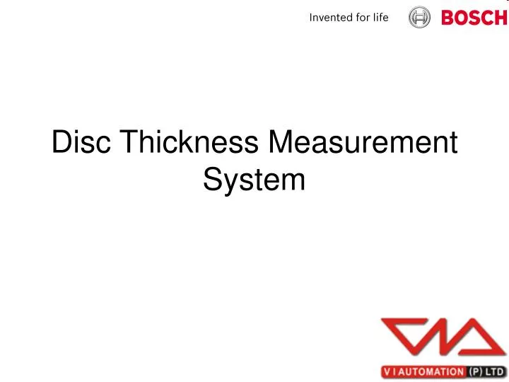 disc thickness measurement system