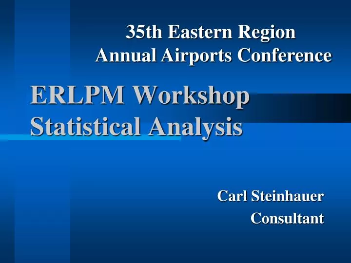 erlpm workshop statistical analysis