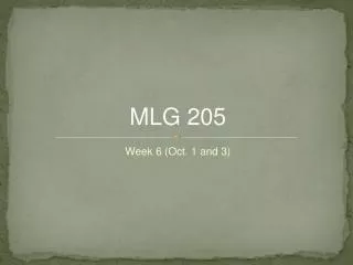 MLG 205