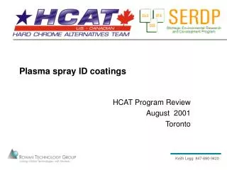 Plasma spray ID coatings