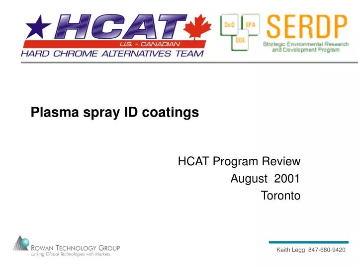 plasma spray id coatings