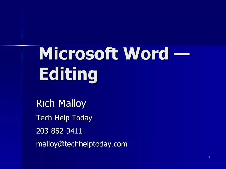 microsoft word editing
