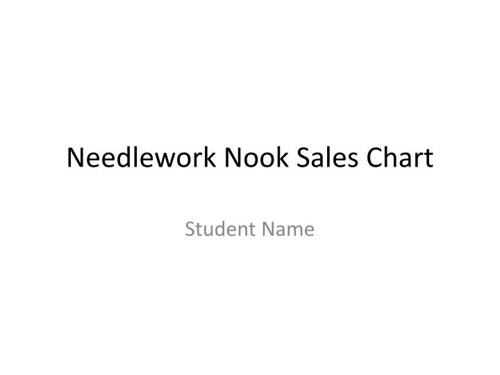 needlework nook sales chart