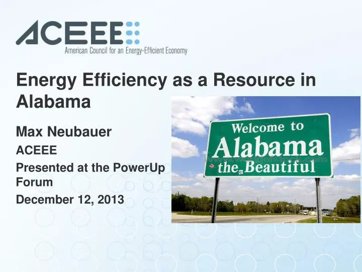 energy efficiency as a resource in alabama