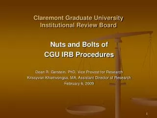Claremont Graduate University Institutional Review Board