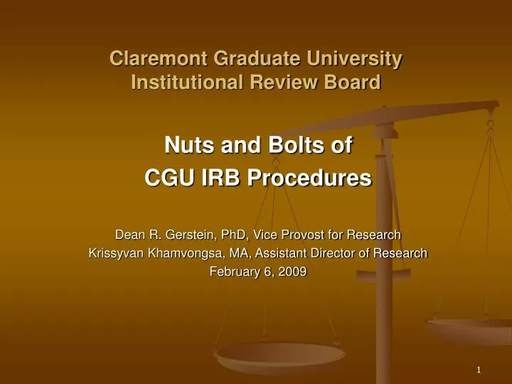 claremont graduate university institutional review board