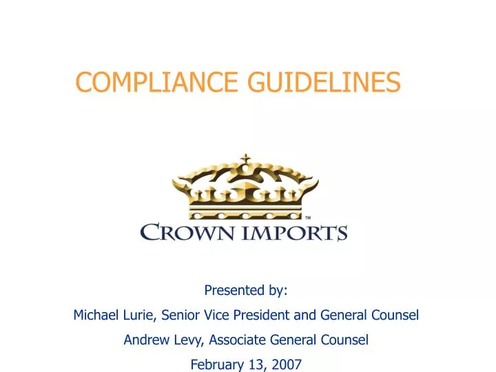 compliance guidelines