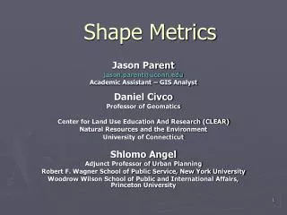 Shape Metrics