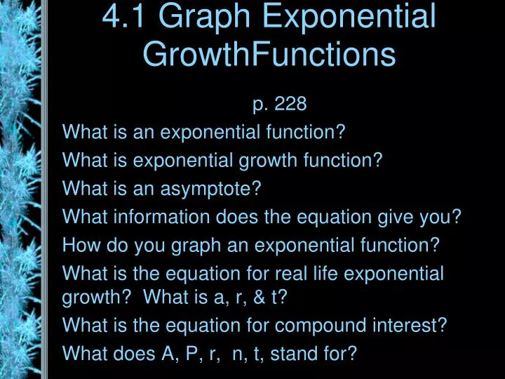 4 1 graph exponential growthfunctions