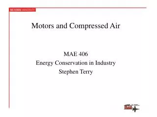 Motors and Compressed Air