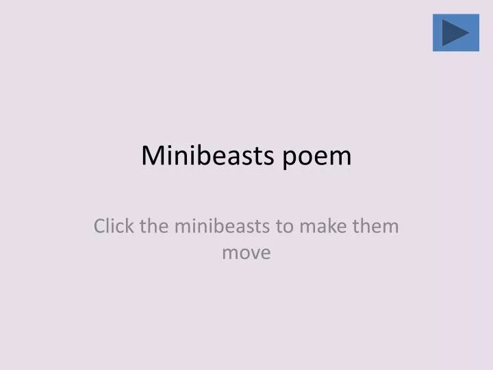minibeasts poem